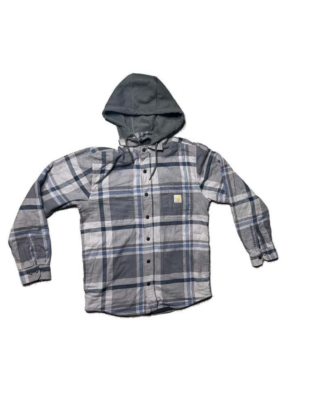 Carhartt Rugged Flex Relaxed Fit Flannel Fleece Lined Hooded Shirt Jac